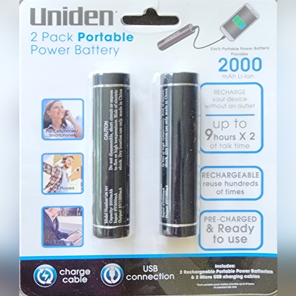 Uniden Portable Power Battery - 2 Pack